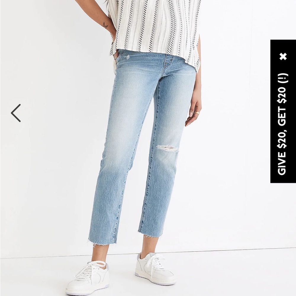 Madewell Maternity Over-the-Belly Perfect Vintage Jeans in Coney Wash